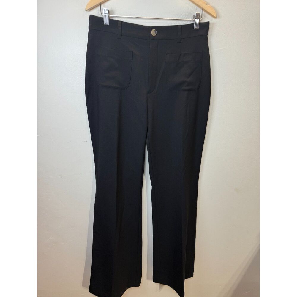 & Other Stories Women's Size 10 Black Trousers Flat Front Office Wear